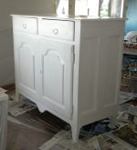 b(2) credenza in legno dopo